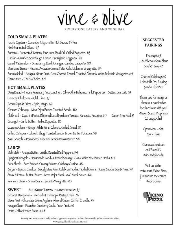 Summer Dinner Menu 2025